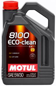 MOTUL 8100 ECO-CLEAN 5w30 SN/CF A5/B5/C2 5л. синтетика, масло моторное